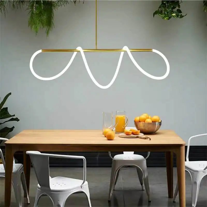 lustre simple note moderne design nordique pour restaurant - vue 4 sur 12