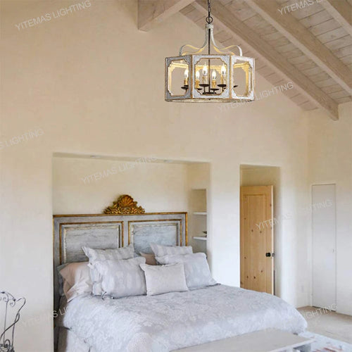 Loft lustres en bois Vintage or Suspension éclairage gris suspendu chambre salon lustre suspendu pour lampes de cuisine - vue 5 sur 13