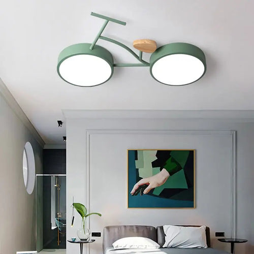 plafonnier led moderne au design nordique monté en surface - vue 3 sur 9