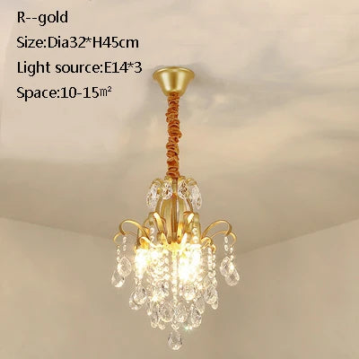 plafonnier led en cristal doré pour décoration moderne - vue 11 sur 22