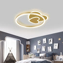 plafonnier rond en or avec télécommande pour intérieur