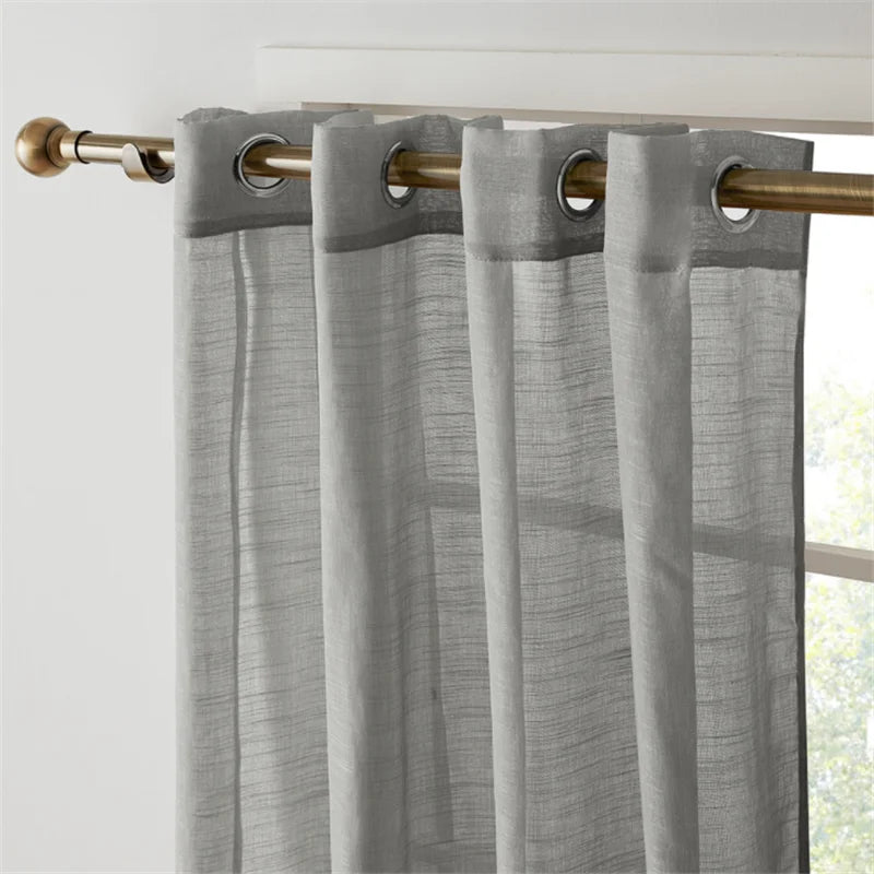 Voilage tulle translucide moderne sur mesure salon chambre - vue 1 sur 10