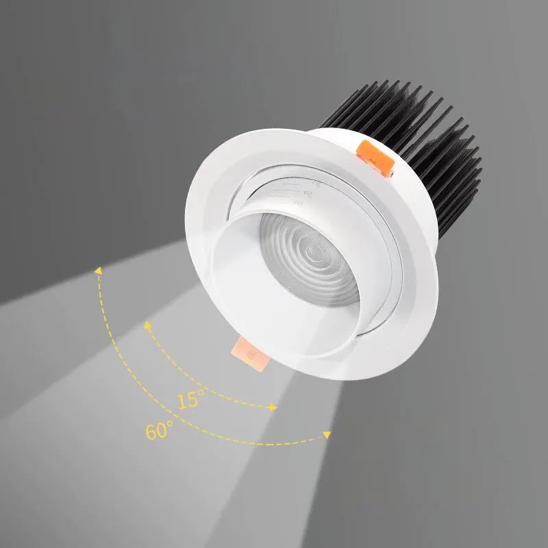 spots encastrés dimmables avec zoom intégré pour éclairage intérieur - vue 3 sur 4