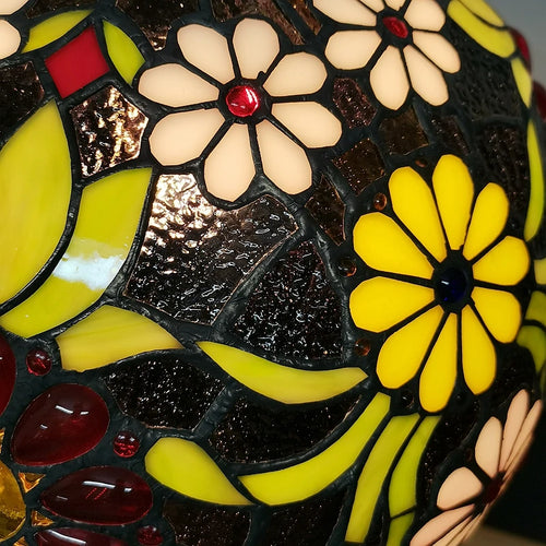 lustre en verre style européen à fleurs pour décoration intérieure - vue 5 sur 6