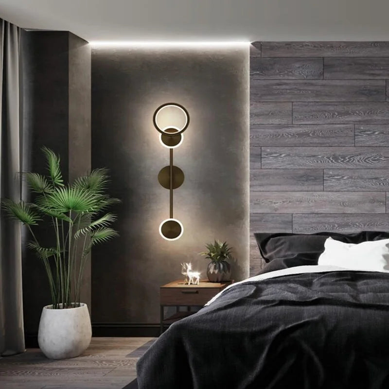 applique murale moderne à led trois lumières pour lecture et escalier - vue 4 sur 10