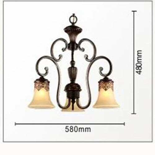 lustre luxueux 6 bras style européen pour décoration élégante