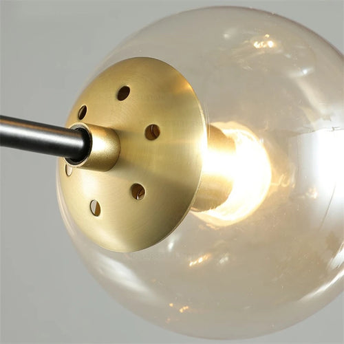 lustre led moderne boule de verre nordique luminaires créatifs - vue 7 sur 18
