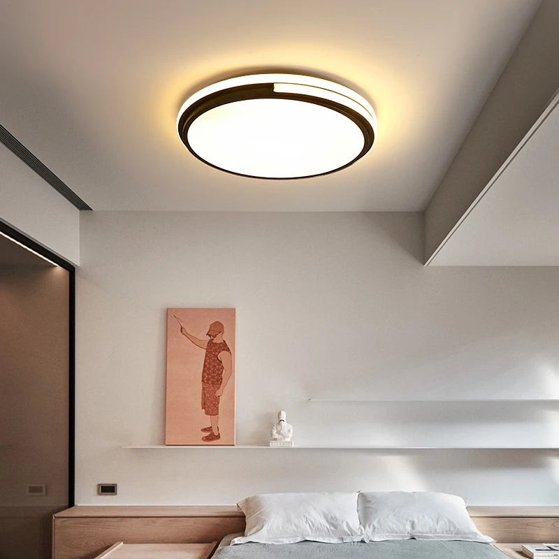 plafonnier led rond avec luminosité réglable pour intérieur - vue 5 sur 8