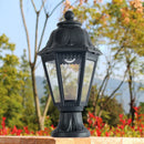 design italien colonne hexagonale lampe extérieure villa cour passerelle