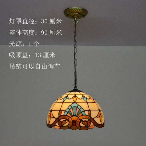 suspension baroque en verre teinté pour intérieur élégant - vue 14 sur 15