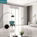Voilage tulle brodé fleurs style moderne salon