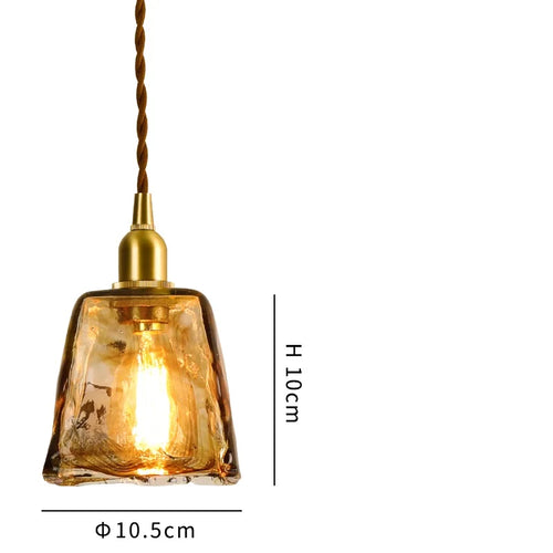 suspension led style japonais en bois cuivre réglable vintage - vue 15 sur 21