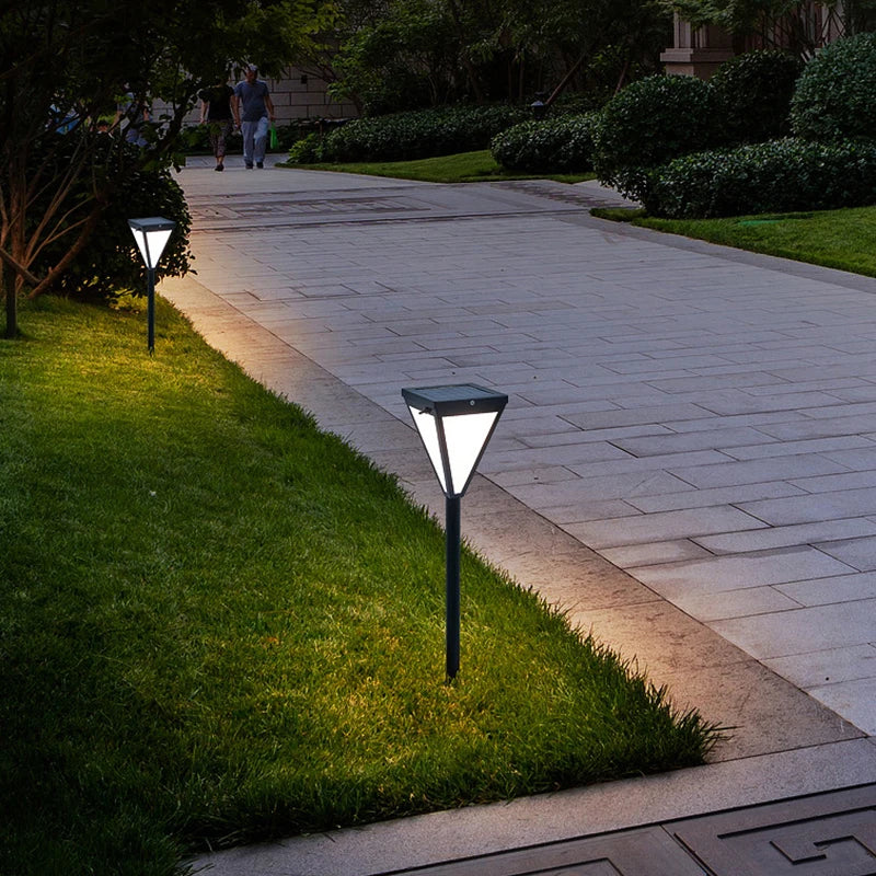 Lampe de pelouse solaire extérieure LED lampe de stigmatisation rougeoyante sans électricité couloir de jardin moderne terrasse ronde lumières de pelouse imperméables - vue 5 sur 7