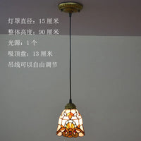 suspension baroque en verre teinté pour intérieur élégant