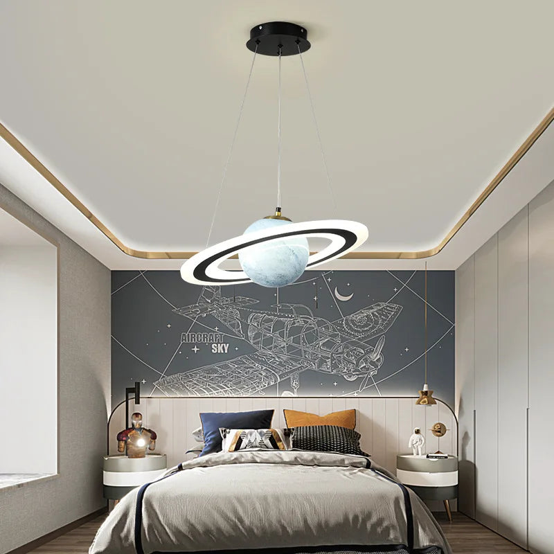 suspension design boule en verre pour décoration intérieure enfant - vue 4 sur 8