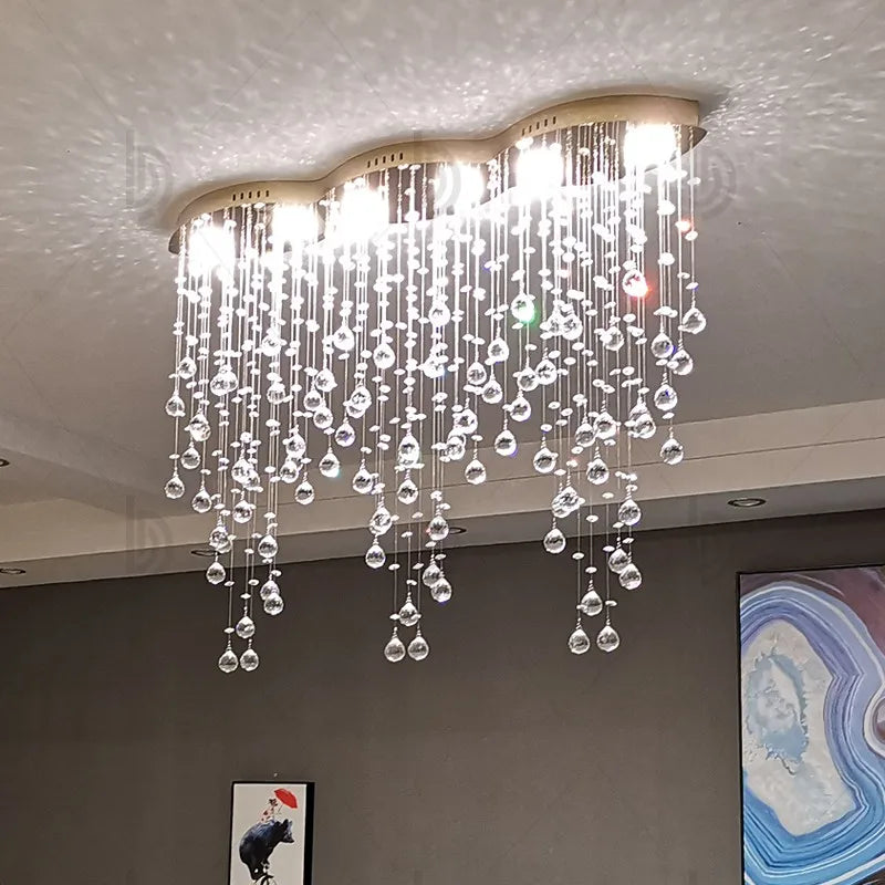 suspension en cristal pour décoration intérieure moderne élégante et lumineuse - vue 6 sur 8