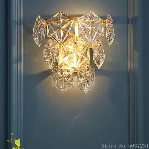 applique murale en cristal de luxe style post-moderne décoratif - vue 2 sur 7