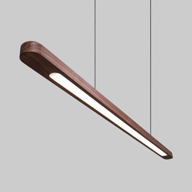suspension en bois avec lumière led pour table à manger - vue 4 sur 10
