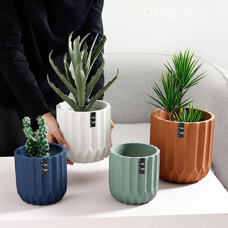 moule silicone pot fleurs créatif style nordique jardinage cylindrique - vue 2 sur 9