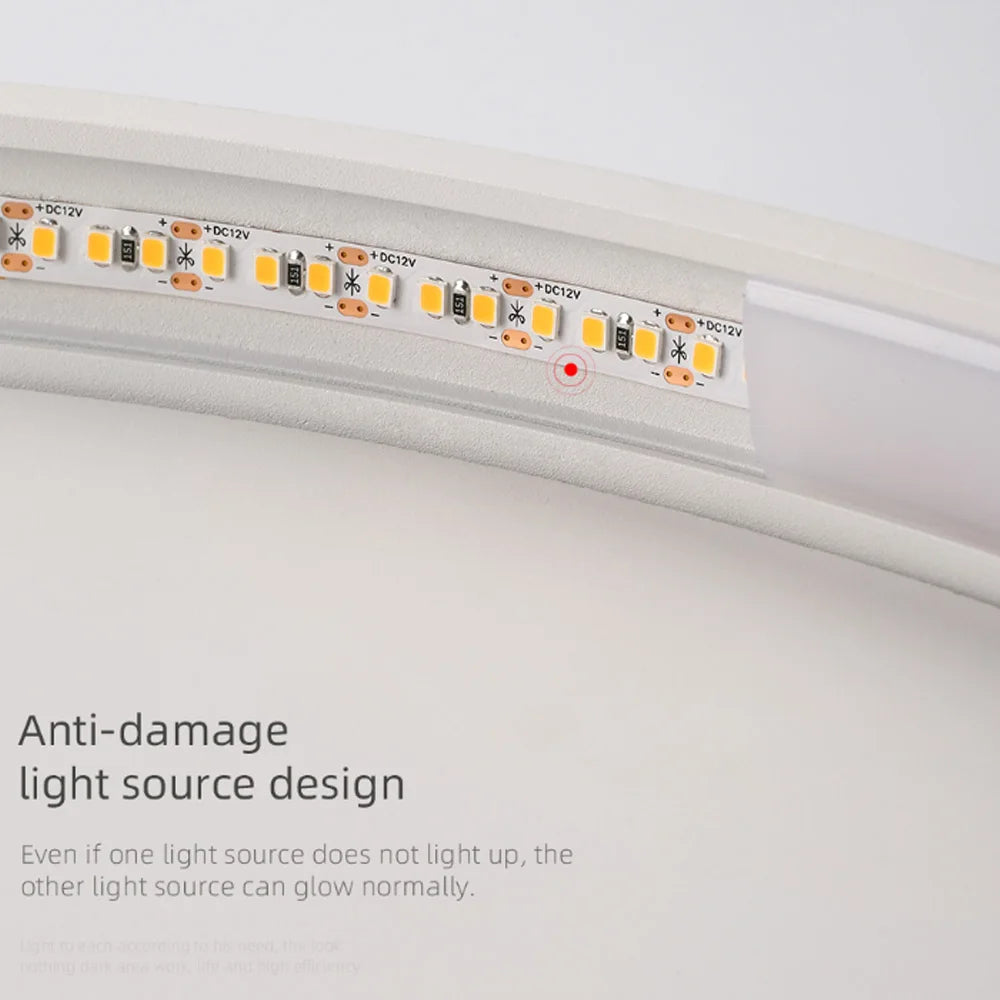 plafonnier led rond blanc - vue 5 sur 6
