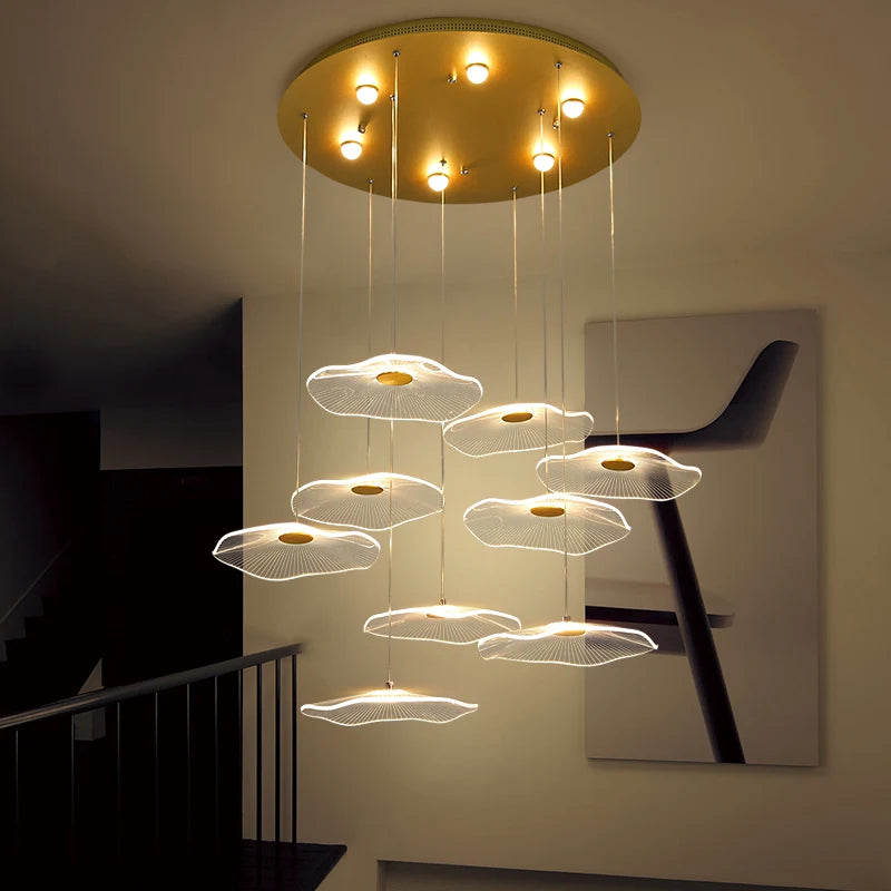 lustre nordique en acrylique design créatif pour espaces élégants - vue 3 sur 12