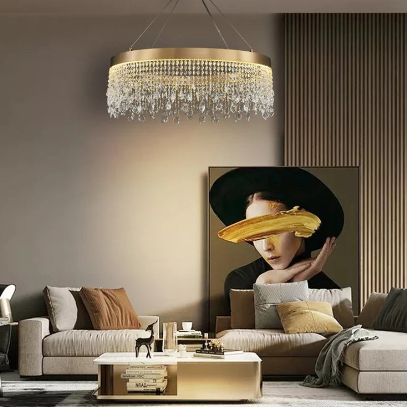 lustre moderne en cristal pour décoration intérieure élégante - vue 2 sur 10
