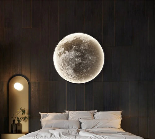 applique murale lune design moderne éclairage décoratif pour intérieur - vue 4 sur 10