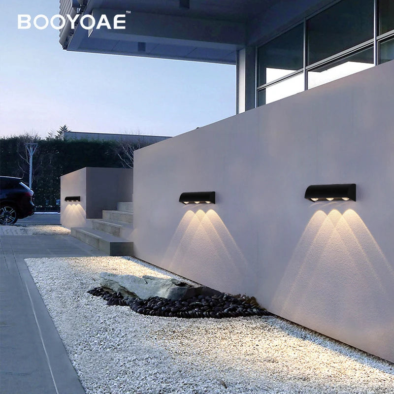 Applique murale LED lumières extérieur moderne entrée escalier balcon maison jardin 110V IP54 porche terrasse étanche noir applique murale - vue 3 sur 7