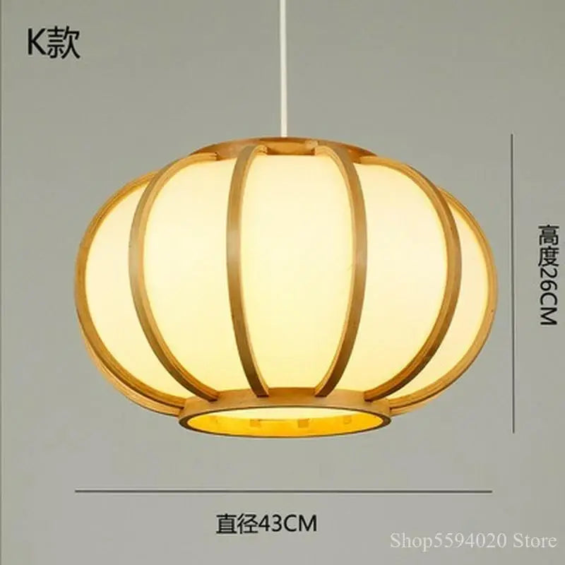 lustre en bambou style zen pour ambiance relaxante - vue 3 sur 29