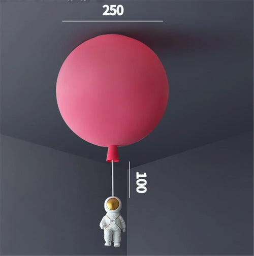 plafonnier led nordique avec astronaute et ballons pour enfants - vue 11 sur 28