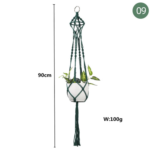 paniers suspendus en macramé pour plantes et décoration - vue 31 sur 30