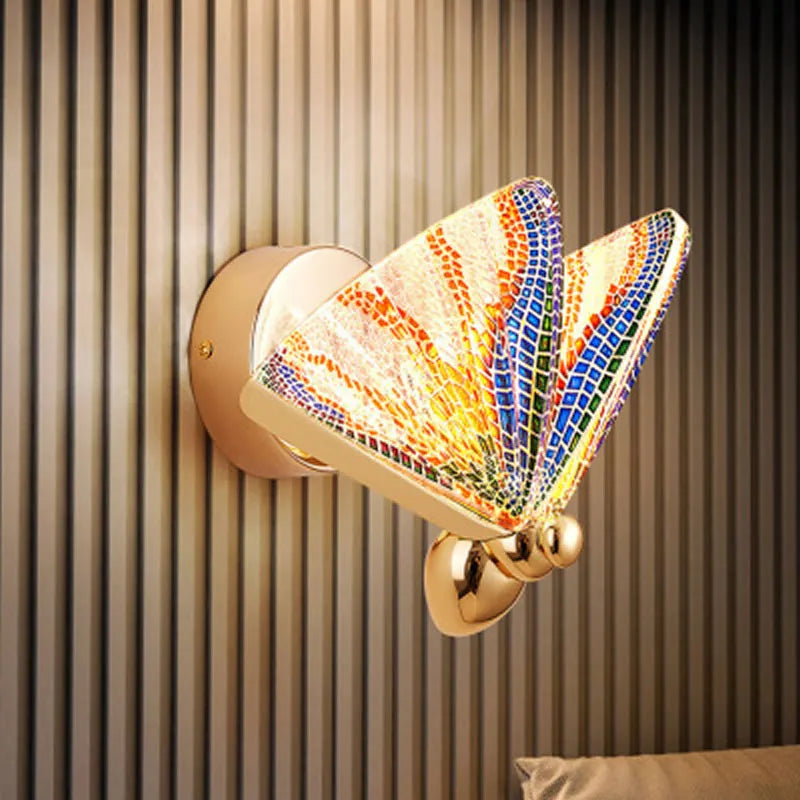 lampe à poser papillon design moderne veilleuse créative luminaire luxe - vue 5 sur 12