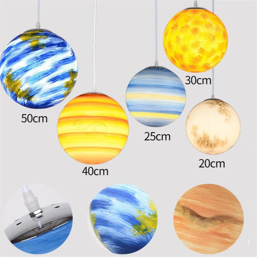 suspension acrylique design créatif cosmos et planètes - vue 6 sur 16