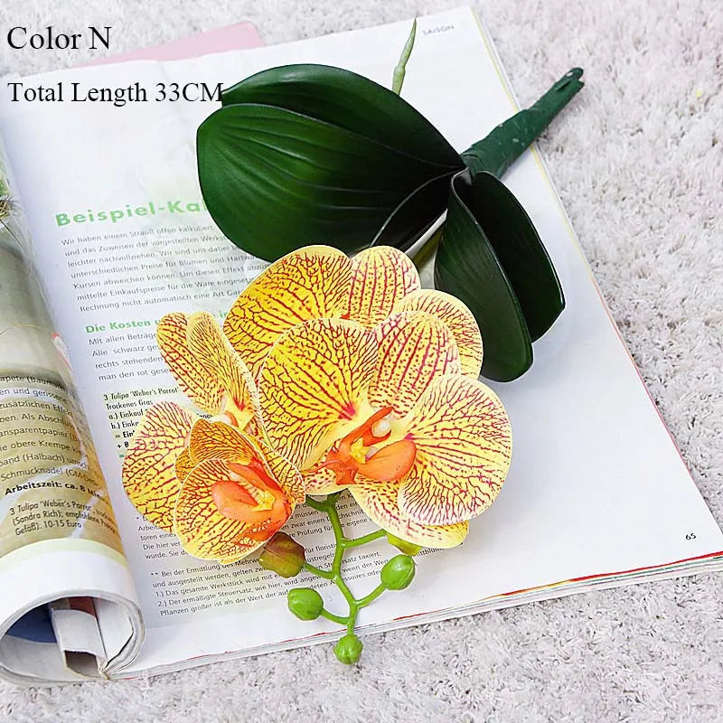 orchidée en latex luxe pour décoration mariage et événements - vue 4 sur 26