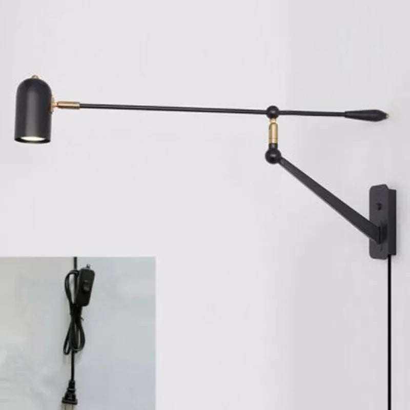 applique murale à led rétractable avec bras pliable - vue 8 sur 10