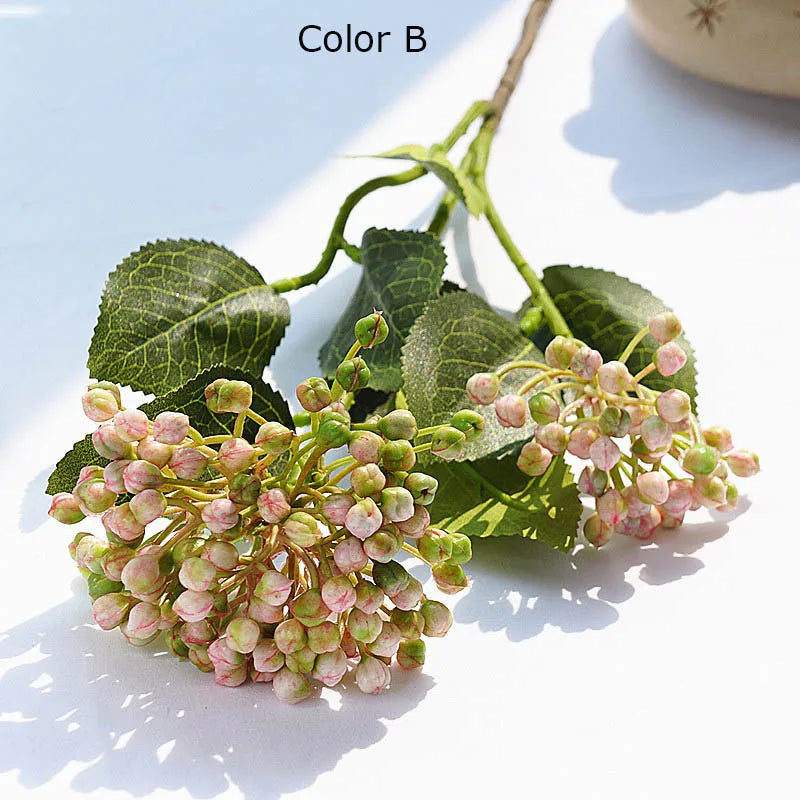 branche de baies d'hortensia artificielle pour décoration florale - vue 9 sur 11