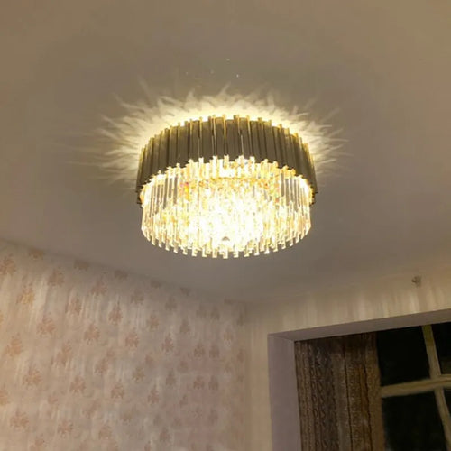 lustre en cristal doré moderne design pour intérieur élégant - vue 7 sur 6