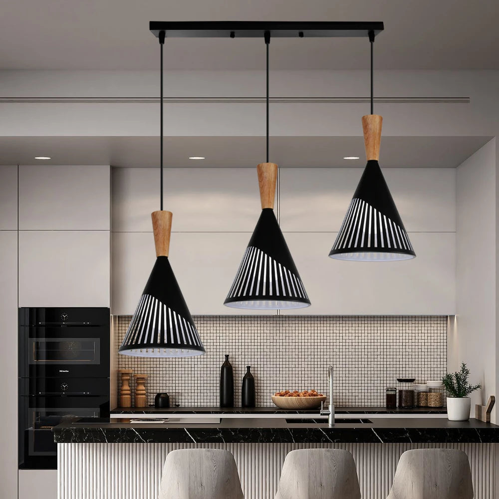 suspension loft vintage avec abat-jour industriel moderne - vue 4 sur 13