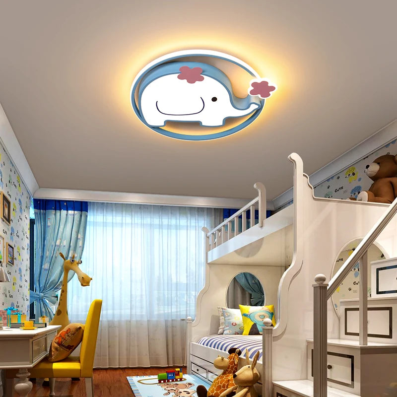 plafonnier éléphant mignon pour chambre d'enfant éclairage intérieur ludique - vue 3 sur 8