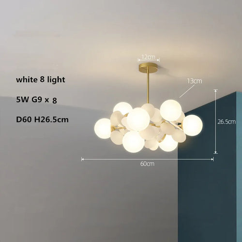lustre led globe en verre acrylique coloré pour enfants - vue 18 sur 24