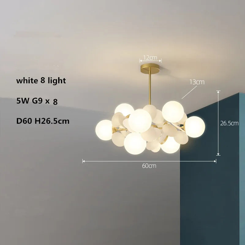 lustre led globe en verre acrylique coloré pour enfants - vue 17 sur 24