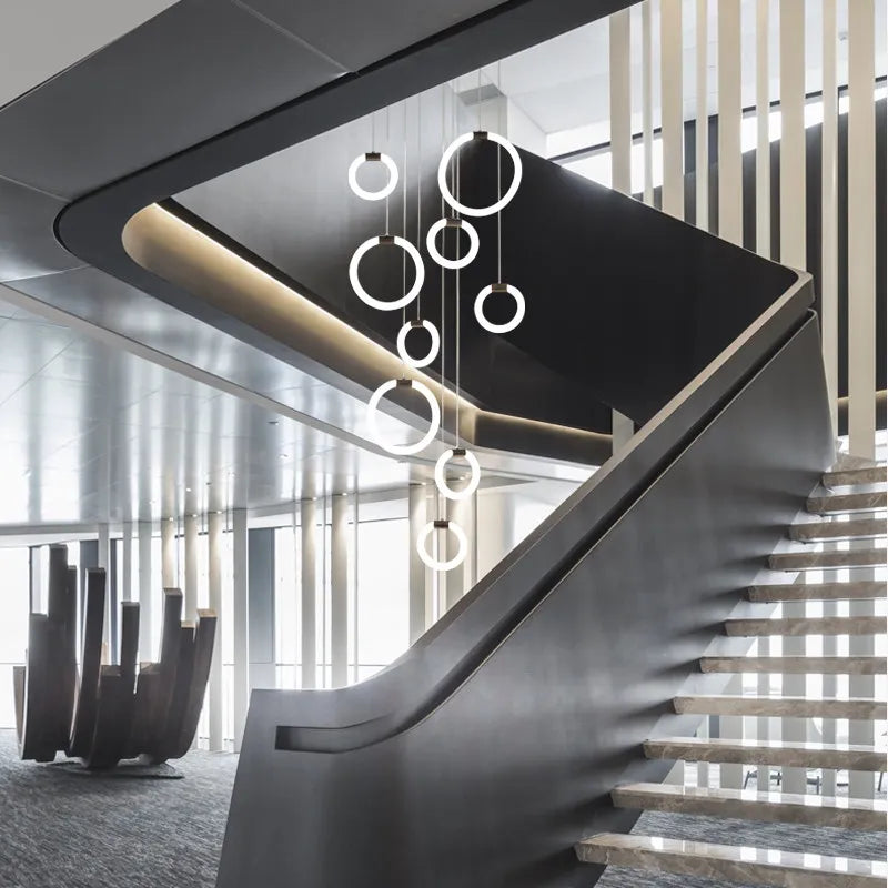 lustre à led moderne en acrylique pour décoration luxe - vue 3 sur 14