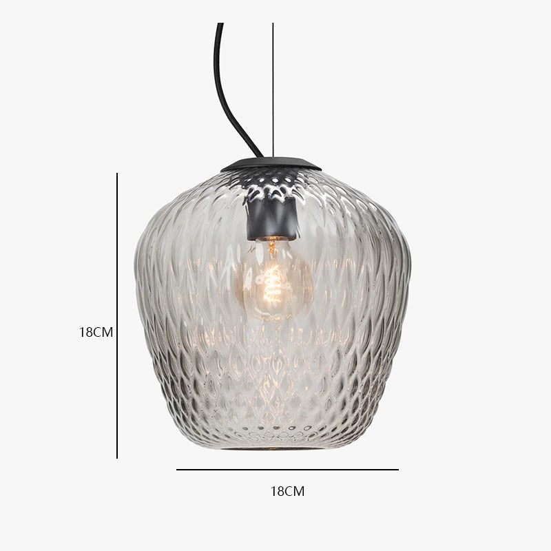 suspension rétro nordique en verre pour décoration intérieure