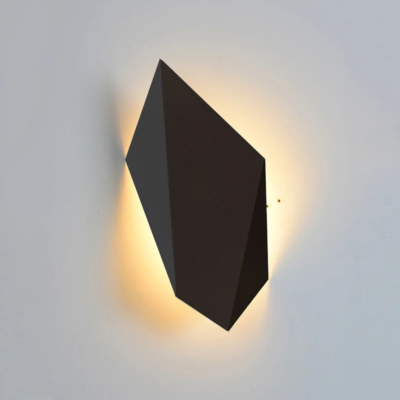 applique murale led nordique imitation pierre de bois pour hôtel - vue 1 sur 8