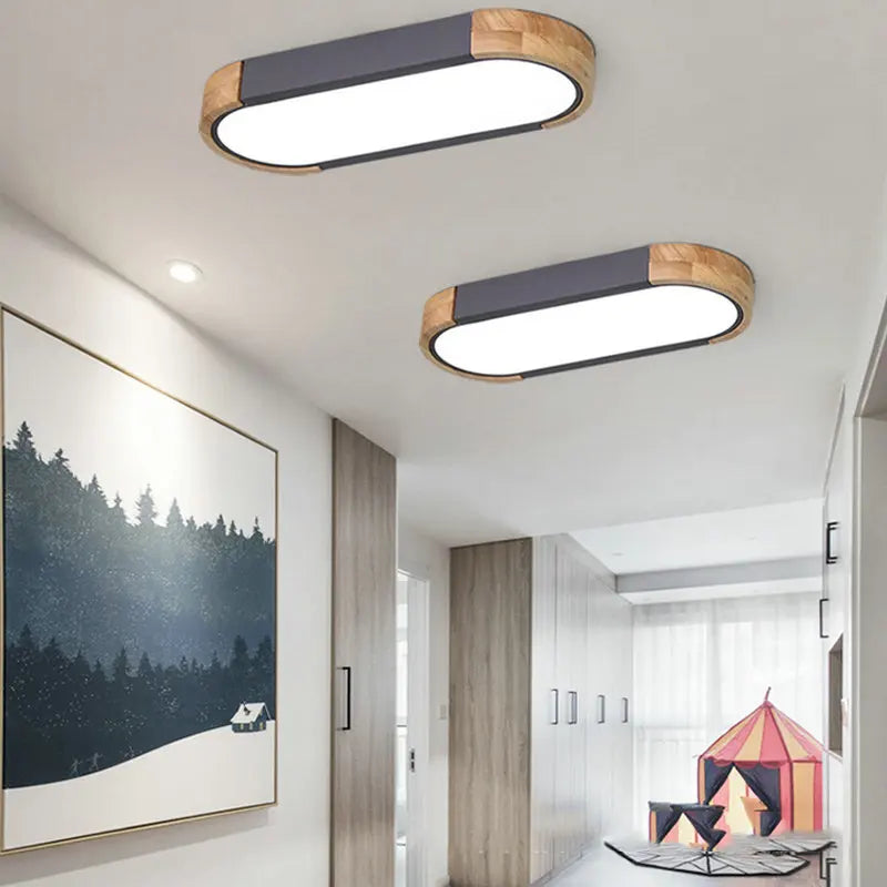 plafonnier nordique long 3 coul fermentation gradation led lampe - vue 3 sur 14