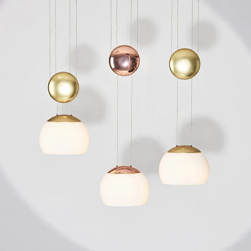 suspension nordique en verre design ajustable style loft - vue 4 sur 8
