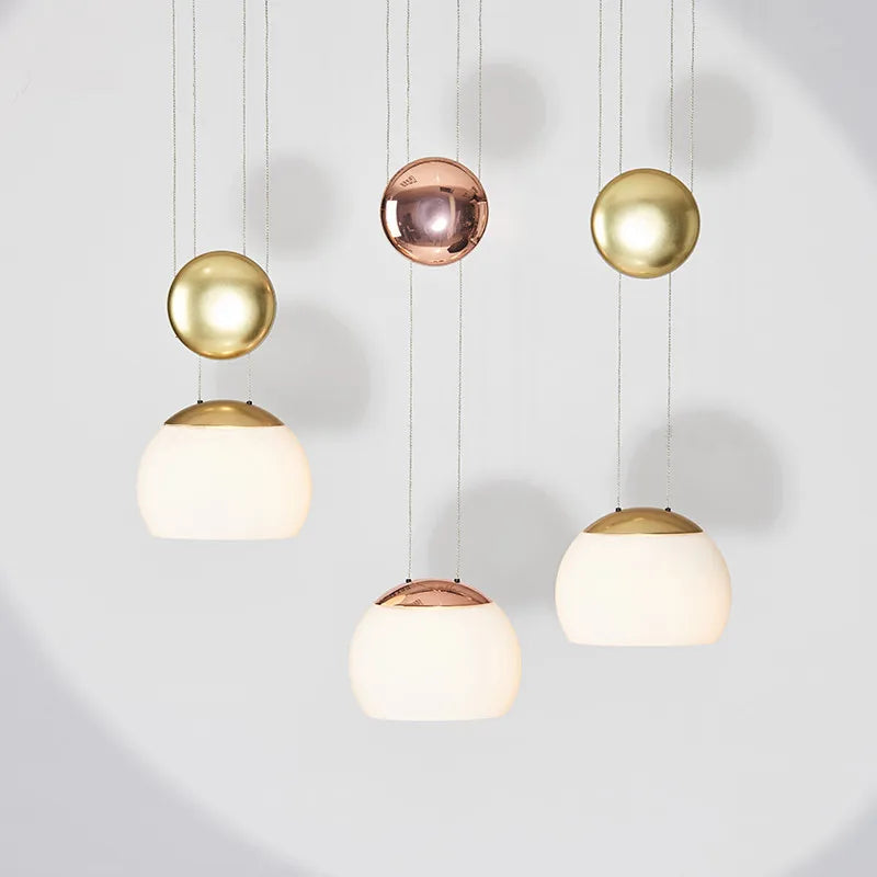 suspension nordique en verre design ajustable style loft - vue 3 sur 8