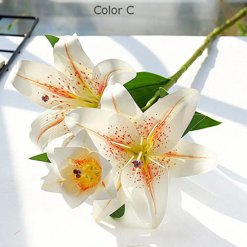 fleur artificielle lys soie décoration accessoires mariage photographie artisanat - vue 10 sur 10