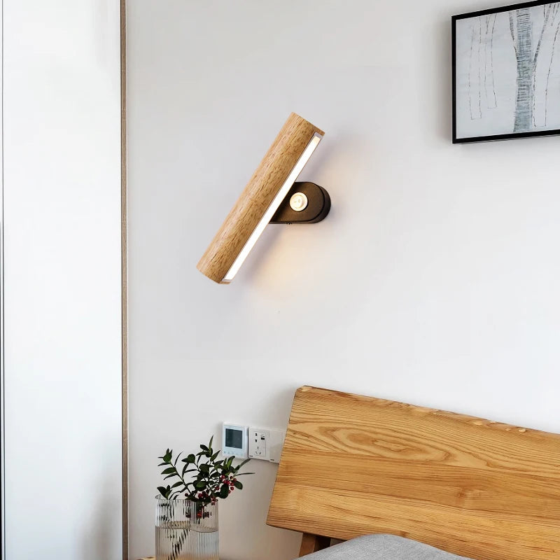 applique murale nordique en bois pour éclairage intérieur - vue 3 sur 8