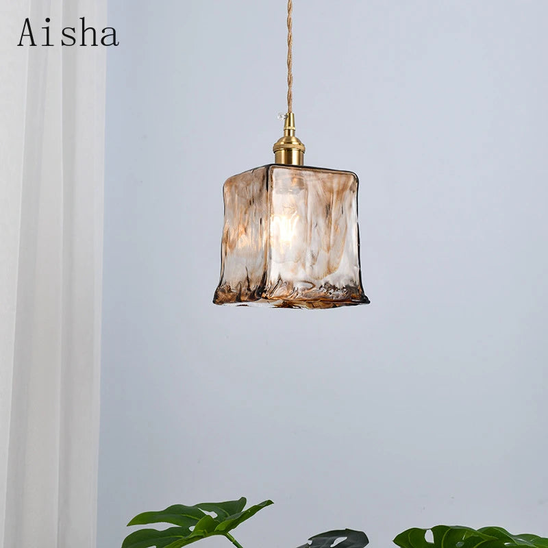 suspension en verre rétro style industriel pour intérieur décoratif - vue 3 sur 11